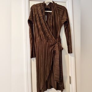 Brown Wrap Dress